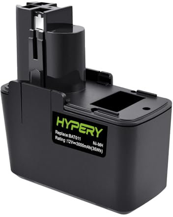 12V 3000mAh Replacement Ni-MH Battery for Bosch 3300K 3500 BAT011 PSR120 PSR120 BH1214H BH1214L BH1214MH 2607335055 2607335081 2607335090 26109 10405 26073 35071 GSB12 VSE-2 GSR12V