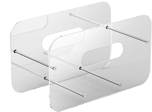 Gcerfby Acrylic Paper Tray Holder, Round Square Foam & Paper Plate Dispenser, Acrylic Cutlery Utensil Silverware Tissue Holder, 28.2x11.7x15.7cm, Easy To Use, Portable For Rv