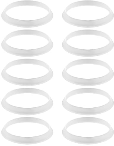 lasuroa 10 Pz Anelli di Tenuta Conici, Guarnizione Conica in Gomma per Scarico Lavello per Tubo di Scarico da 1 1/2 Pollici Diametro Interno 38 mm Diametro Esterno 43 mm (Bianco)