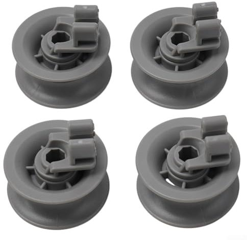 Zilimontt 4 Stück Geschirrspüler-Korbrollen, Geschirrspüler-Unterkorbrollen für Bosch für Siemens 611666 für Top-Rack-Rollen 31 mm x 14 mm