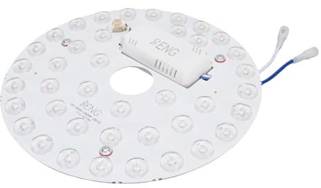 Qcwwy 7.1 Inch LED Retrofit Light Kit, Magnetic Ceiling Fan LED Light Replacement Retrofit LED Light Engine Disc Board Panel Bulb 3CCT 3000K 4200K 6500K Dimmable Energy Saving