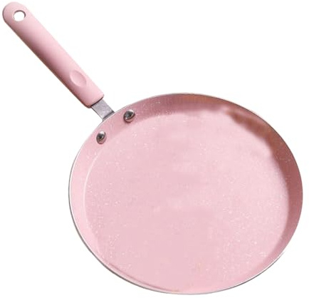 VERDANVERSE Sartén de Aluminio Resistente de Sartén Antiadherente para Bistec Cocina y Profesional Panquequera Multifuncional Rosa