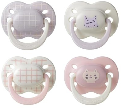 Tommee Tippee Ultimate Fit Orthodontic Dummy 0-6m Silicone Pack of 4 | Club House Collection, Ventilated Air Holes for Comfort, Steriliser Safe, 100% BPA Free