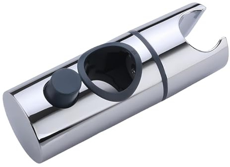Universal Handbrause Halterung für Stange 25 mm, Duschkopfhalterung, Handbrause Halterung aus ABS, für Duschstange 360° drehbar, Shower Head Holder für Schiebestange im Badezimmer