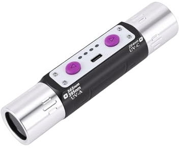 ZAICOLER UV Flashlight, Dual Light Source 254nm Short Wave Violet Light High Power Flashlight with Aluminum Alloy Heat Dissipation Portable Inspection Lights for Money Detection