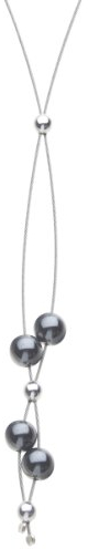 InCollections Damen-Collier 925/000 Sterlingsilber 45 cm mit Hämatit und Silberkugeln 0010293037100