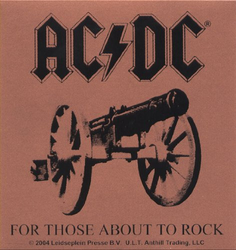 AC/DC Aufkleber FOR THOSE ABOUT TO ROCK Sticker Wetterfest 11 x 12 cm