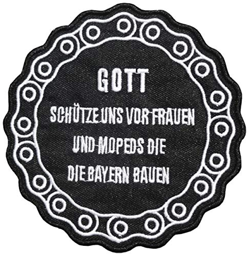 Aufnäher Aufbügler Biker Gott schütze Uns Mopeds