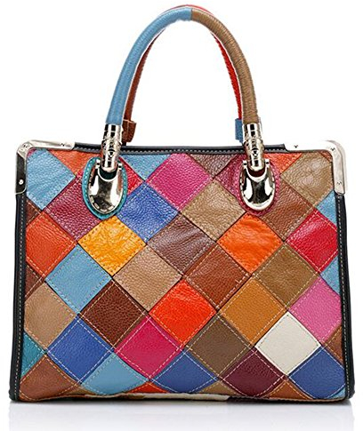 Eysee Handtaschen Damen Rind Leder-Umhängetasche Henkeltaschen Schultertasche ausgefallen bunt NEU