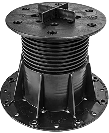 Gartenwelt Riegelsberger justierbarer Plattenlager PRO Stelzlager Stellfuß für Terrassen-Platten Keramik Stein Beton Fliesen höhenverstellbar 110-202 mm | 32 Stück (1 Karton)