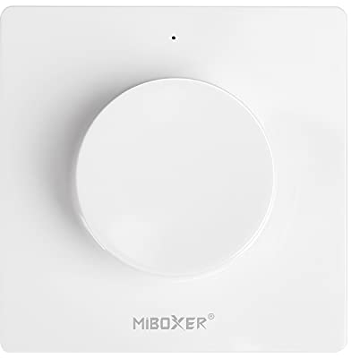 LIGHTEU, Milight Miboxer 2.4G Panel de interruptor giratorio remoto, brillo de temperatura de color ajustable para bombillas y controladores Milight CCT, K1