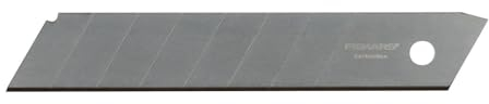 Fiskars Lame a spezzare, Per taglierino Fiskars, 18 mm, Acciaio inox, Pacco da 5, CarbonMax, 1027232
