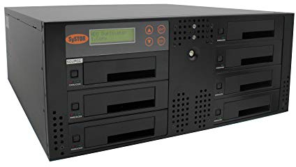 SySTOR 1 bis 6 SATA 300MB/s Rackmount HDD SSD Duplikator/Sanitizer - 3.5 & 2.5 Festplattenlaufwerk Solid State-Festplatte Doppel-Port Hot Swap (SYS06HD300RM-DP)