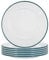 Argon Tableware Enamel Dinner Plates - 25.5cm - Pack of 6 - Green Dining Plates Lightweight Camping Large Dinner Dish for Appetisers, Starters, Mains, Sides, Desserts
