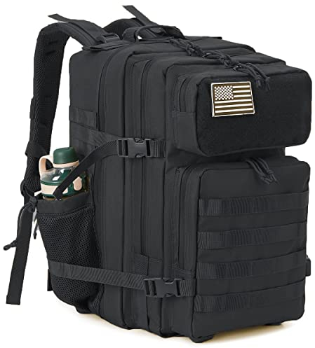 QT&QY Taktischer MilitäR Rucksack Herren Groß 25l/35l/45L Bundeswehr Rucksack 3 Tage Molle Armee RucksäCke Assault Backpack Outdoor Wasserdicht Pack Tasche