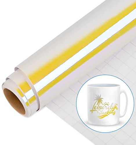 IModeur Schimmernde Creme Vinylfolie Plotter, 30,5 x 152,5 cm Plotterfolie Vinyl, Permanente Vinyl Für Cricut, Silhouette Cameo, die meisten Schneidemaschine