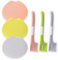 MaehSab 6 Pcs Pet Food Can Supplies Set, 3 Pcs Silicone Dog Cat Food Can Covers Lids and 3 Pcs Cat Food Mix Spoons, Dishwasher Safe