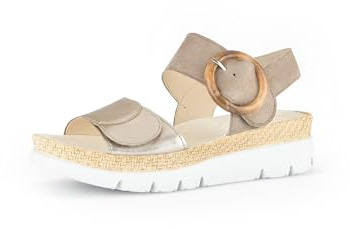 Gabor Damen Riemchensandalen, Frauen Sandalen,Best Fitting,Freizeitschuhe,offene Schuhe,Strandschuhe,Sandaletten,Puder/Rabbit,41 EU / 7.5 UK