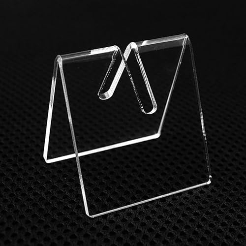 RUDFUZ Soporte de exhibición plegable de acrílico transparente para cuchillos pequeños coleccionables, soporte de exhibición para tarjetas postales