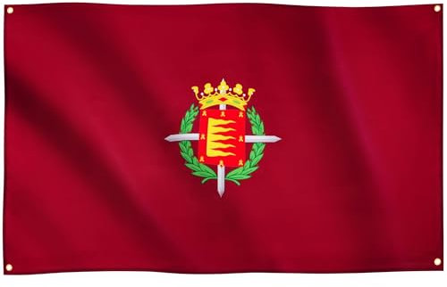 Runesol Valladolid Flagge, 91x152cm, 4 Ösen, eine in jeder Ecke, Spanische Regionalflagge, Karwoche, Kastilien und León Tag, Premium-Flaggen für drinnen und draußen, Banner, lebendige Farben