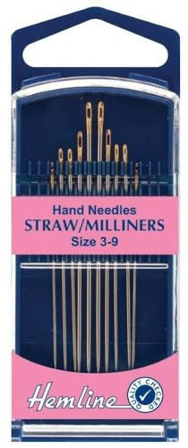 Needles Hand Sewing Sew Gold Plated Eye Handy Case Professional Buy 1+ Pack 182D, Straw-Milliners - Size 3-9. 287G.39, 2 Packs