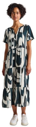 Street One Damen Volant-Kleid mit Ikat Print