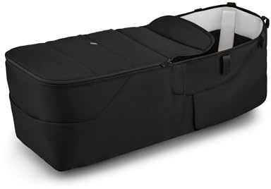 Bugaboo Donkey 6 Twin Liegewannen-Bezugsset, leicht umzubauen | verwandelt den Donkey 6 Double in einen Zwillingskinderwagen für Neugeborene & Kleinkinder, Geschwisterwagen, Heritage Black