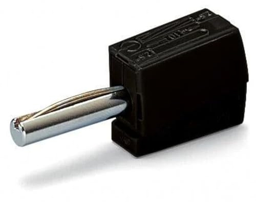 WAGO Banana Plug, for Socket 4 mm Ø, 2,50 mm², Black, 215-311 (50 pcs)