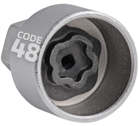 SW-Stahl 02384L-8 Felgenschloss Adapter 48 I geeignet für BMW I Felgenschlösser lösen I Radsicherung Felgenschloss Demontage Werkzeug I Felgenschloss Ausdreher I Felgensicherung Schlüssel