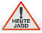 AllesKlaro® - Warnschild Aufsteller - Heute Jagd - Dreieck - freistehend aufstellbar - 4mm Alu Verbundplatte (50x40cm)