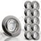 trendlights24 Decora Decken Einbaustrahler flach 35 mm 230V 10er Set - LED Spots je 5W Warmweiß 400lm austauschbar Chrom glänzend schwenkbar 68 mm