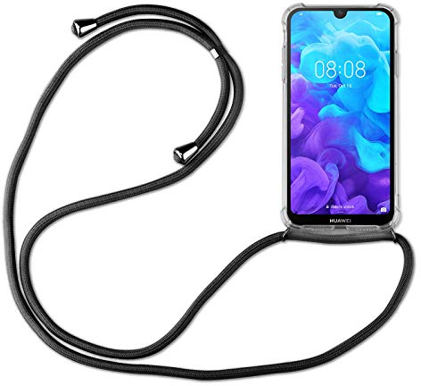 betterfon Hülle Kompatibel mit Huawei Y5 (2019) | Handykette Smartphone Halskette Hülle mit Band | Handyhülle mit Kordel zum Umhängen Kompatibel für Y5 (2019) | Schwarz