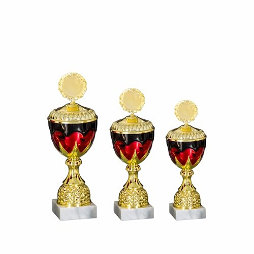 JSSC Neugart GmbH Pokalserie, 3-er Serie, Pokale mit Wunschgravur für Fussball, Tennis, Poker, Skat, Dart, Basketball