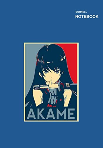 Poster Akame Ga Kill notebook: Notes cornell, 110 College Ruled Paper, 7 x 10 inches.