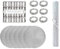 YöL 21pc Christmas Table Set Silver Napkin Rings Table Runner Saucer Crackers Placemats