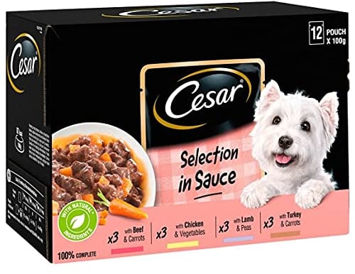 Fizporium Deliciously Fresh Dog Food Pouches Favourite Recipes in Sauce 3 x Beef & Carrots 3 x Chicken & Vegetables 3 x Lamb & Peas 3 x Turkey & Carrots 12 x 100g