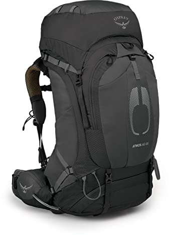 Osprey Herren Atmos Ag 65l Men's Backpacking Backpack Rucksack, Schwarz, X-Large