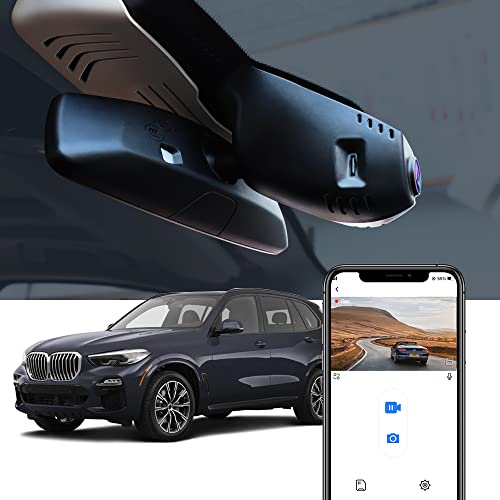 Fitcamx Dashcam 4K Passend für BMW X5 2023 2022 2021 2020 2019 Xdrive 50i 40i M50i Sdrive40i (Modell B), OEM 2160P UHD Auto Kamera WiFi, G Sensor, Loop-Aufnahm, WDR Dash cam, Plug & Play, 64-GB-Karte