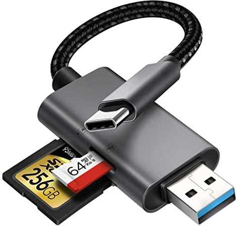 USB C SD Card Reader, WNXSLOAD USB C to SD/Micro SD Card Reader, Camera Memory Card Reader Compatible with Mac, iPad Pro, Macbook Pro/Air, Chromebook, Android, Galaxy etc.