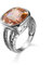 Skcess Ringe Vintage Versilbert, Eternity Ring Champagner Quadrat Zirkonia Verlobungsringe Größe 54 (17.2)