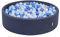 KiddyMoon Piscine À Balles pour Bébé Rond 120X30cm/600 Balles 7Cm Grande Fosses À Boules Jouet Enfant, Bleu Foncé:Baby Blue/Bleu/Perle