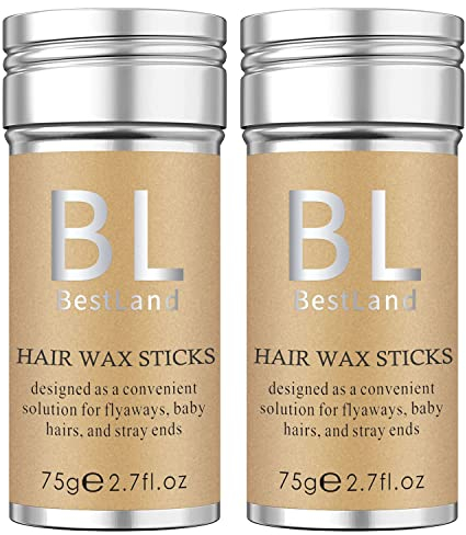 Hair Wax Stick for Hair Edge Frizz Control Anti-Frizz Non-greasy Broken Hair Styling Finishing Wax Stick Men Women Styling Products (2PCS)