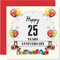 Stuff4 Karte zum 25. Jahrestag für Ehemann und Ehefrau, Party-Luftballons, Glückwunschkarte zum 25. Hochzeitstag, Karte für Partner, 145 mm Grußkarten, Jubiläen
