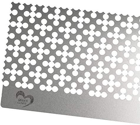 Ideen mit Herz Diamond-Painting-Lineal, mit Blumen-Raster, für runde Steine, 22,5cm x 5 cm