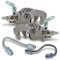 ATEC Germany 2x Bremssattel hinten links und rechts Bremszange ohne Halter Faustsattel, inkl. Bremsrohr Bremsleitung, Kompatibel mit A udi A3 (8P1), A3 Cabriolet (8P7), A3 Sportback (8PA), SEAT ALTEA