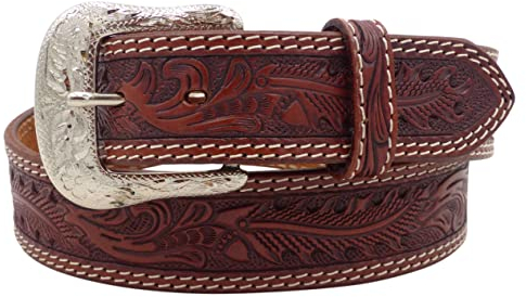 APPALERO Thor Equine Western Gürtel Floral Tooled Ohne Schnalle Cowboy Cowgirl Nature 110cm