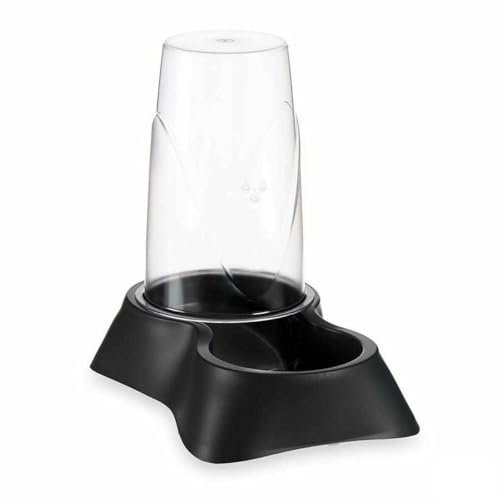 Futterspender für Haustiere, Schwarz, Polypropylen, 3,5 l, 21,5 x 32,5 x 32,5 cm, 4 Stück
