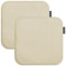 MAGMA AVARO Stuhlkissen/Sitzkissen 2er Set für Indoor und Outdoor, Öko-Tex Siegel, waschbar bis 30°C, 2 Stück, 35x35cm, Natur