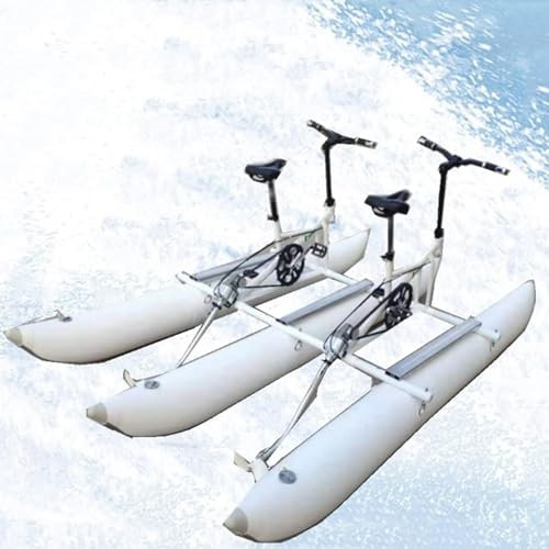 Wassertrampolin, Wassertrampolin für den See, tragbares Doppel-Wasserfahrrad, Tretfahrradboot für den Außenbereich, Kajak für Wassertourismus, Spaß beim Angeln im Meer, W