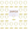 JVHLOV 20 Stück Tischkartenhalter, Metall Fotohalter Platzkartenhalter, Runder Namenskarten Halter, Runder Foto-Stick-Clip, für Hochzeit, Party, Restaurant(Gold;Silber;Roségold) (Gold)